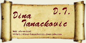 Dina Tanacković vizit kartica